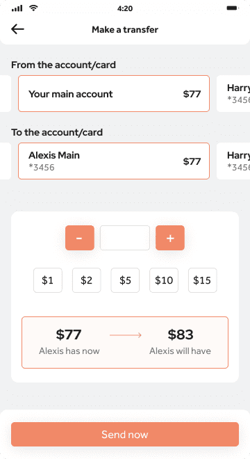 Send money to Alexis