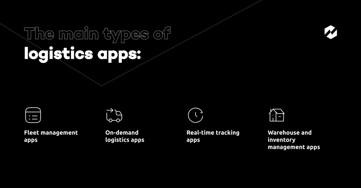 The main types of logistics apps